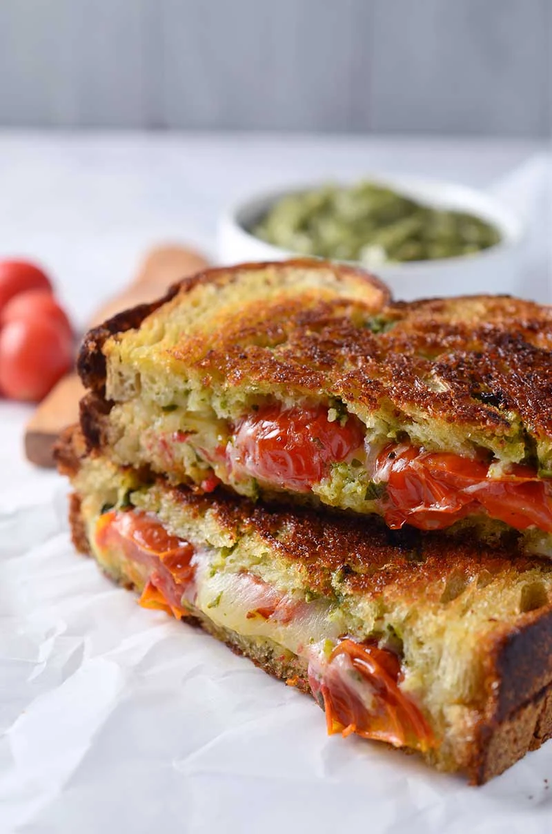 Tomato, Pesto & Cheese Toastie